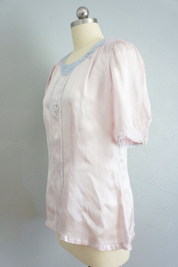 1930s/1940s Lavender Dreams satin top | vintage 4… - image 9