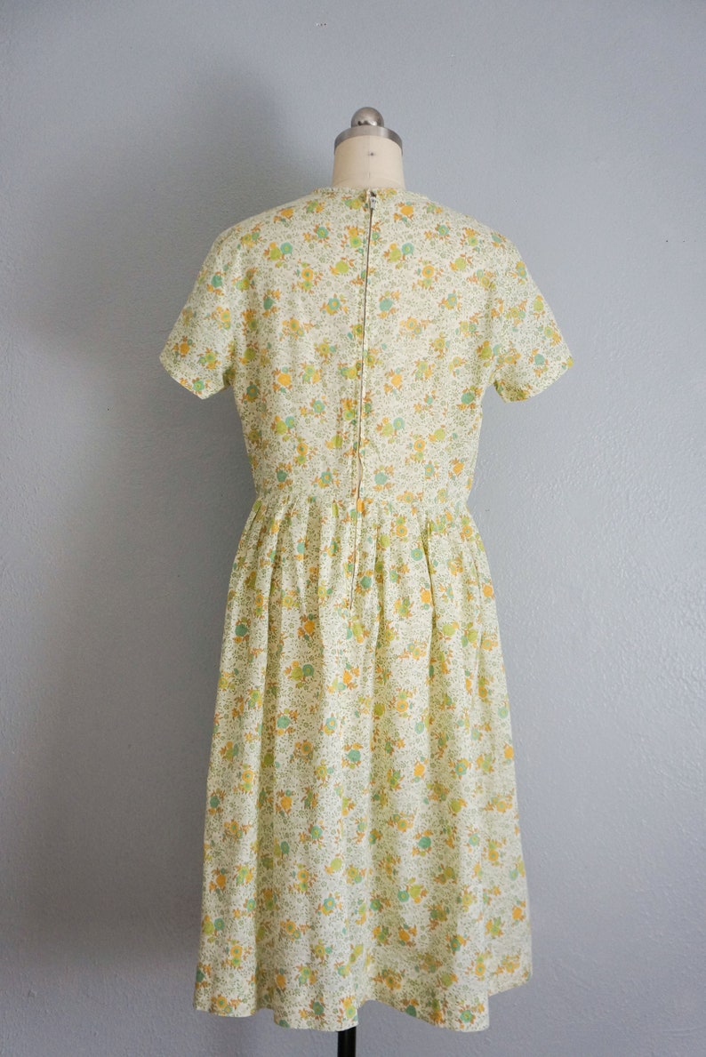 1950s Summer Meadow handmade cotton dress vintage 50s floral print sundress vintage 50s floral cotton dress vintage 50s day dress image 6