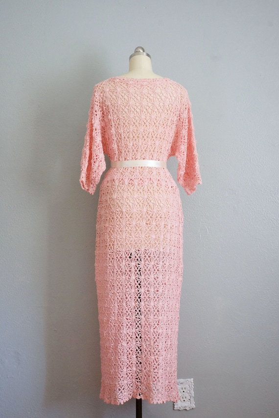 1930s Secret Keeper crochet pink dress | vintage … - image 6