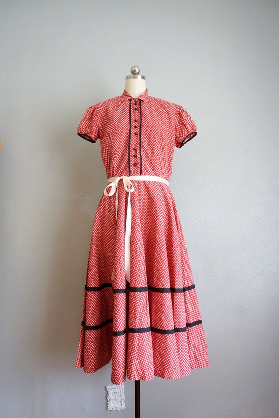 1940s/1950s Frances cotton floral dress | vintage… - image 2
