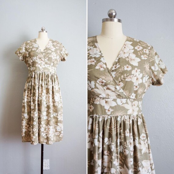 1980s Flowers of Field cotton dress | vintage 80s… - image 1