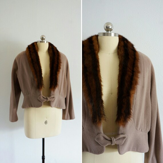 1950s Apres-Midi Cafe mink jacket | vintage 50s cr