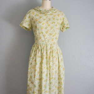 1950s Summer Meadow handmade cotton dress vintage 50s floral print sundress vintage 50s floral cotton dress vintage 50s day dress image 2