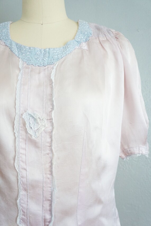 1930s/1940s Lavender Dreams satin top | vintage 4… - image 3