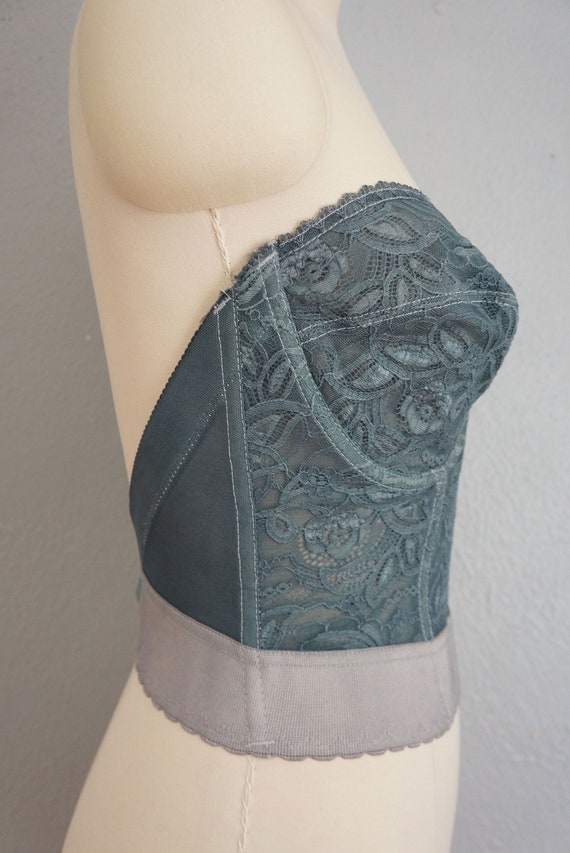 1960s/1970s Sea Dreams sage green corset | vintag… - image 5