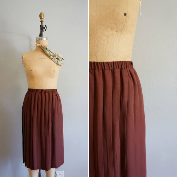 1970s Shadows of Fall pleated skirt | vintage 70s