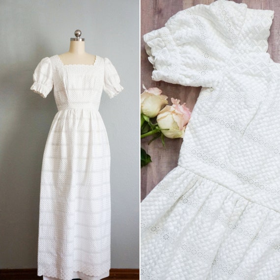 1970s Clementine white wedding dress | vintage 70s