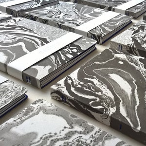 MARBLE PAPER NOTEBOOK 6 / High-end marbled stationery image 10