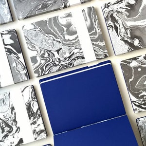 MARBLE PAPER NOTEBOOK 6 / High-end marbled stationery image 9