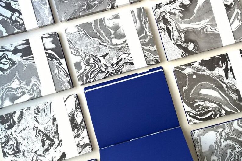 MARBLE PAPER NOTEBOOK 6 / High-end marbled stationery image 9