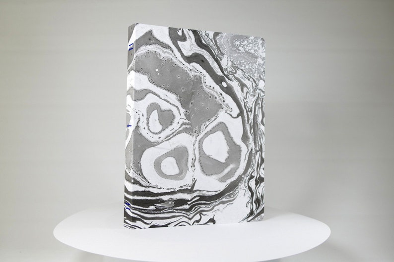 MARBLE PAPER NOTEBOOK 6 / High-end marbled stationery image 1