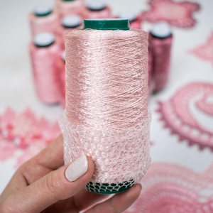 JThouse yarn &quot;Italian Viscose&quot;. Color 61869, French Pink. Weight of one item - 100 grams
