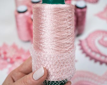 JThouse yarn &quot;Italian Viscose&quot;. Color 61869, French Pink. Weight of one item - 100 grams