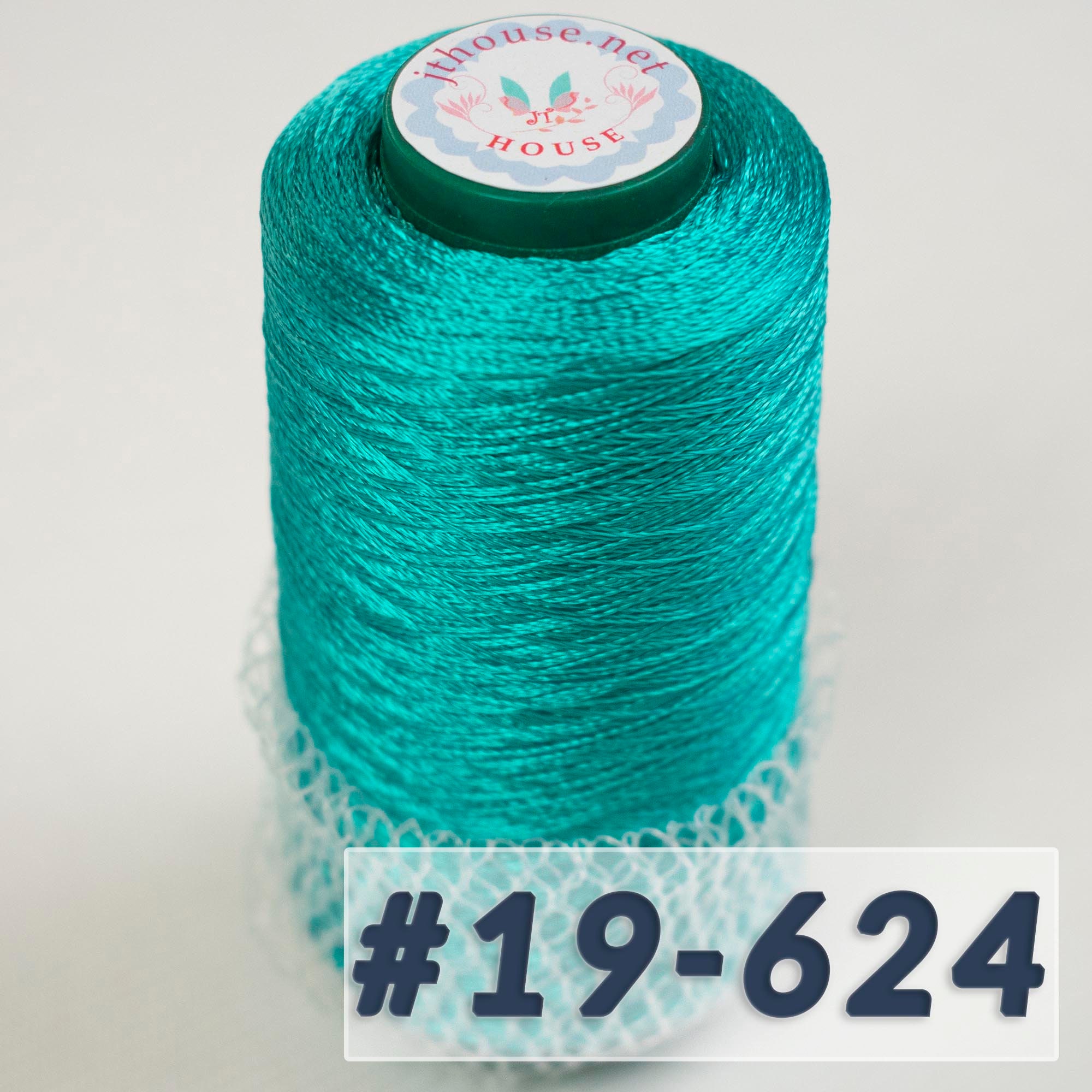 JThouse yarn "Italian Viscose". Color 19-624, Bright Turquoise. Weight of one item - 100 grams
