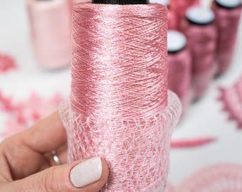 JThouse yarn &quot;Italian Viscose&quot;. Color 24-612, Rose. Weight of one item - 100 grams