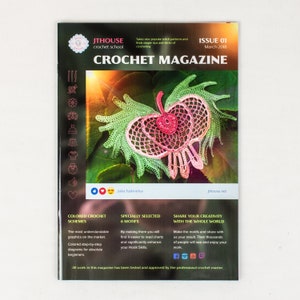 Digital crochet magazine &quot;JTHOUSE #1&quot;. Detailed video tutorial for all materials. High-quality colored schemes with instructions in English.