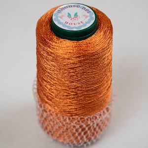 JThouse yarn &quot;Italian Viscose&quot;. Color 22-618, Orange. Weight of one item - 100 grams