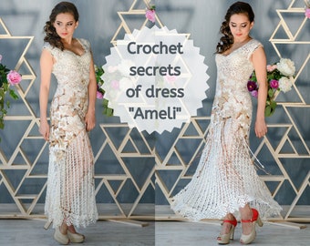 Crochet dress pattern. Crochet video tutorial about dress. Ladies lace Dress Crochet Pattern.