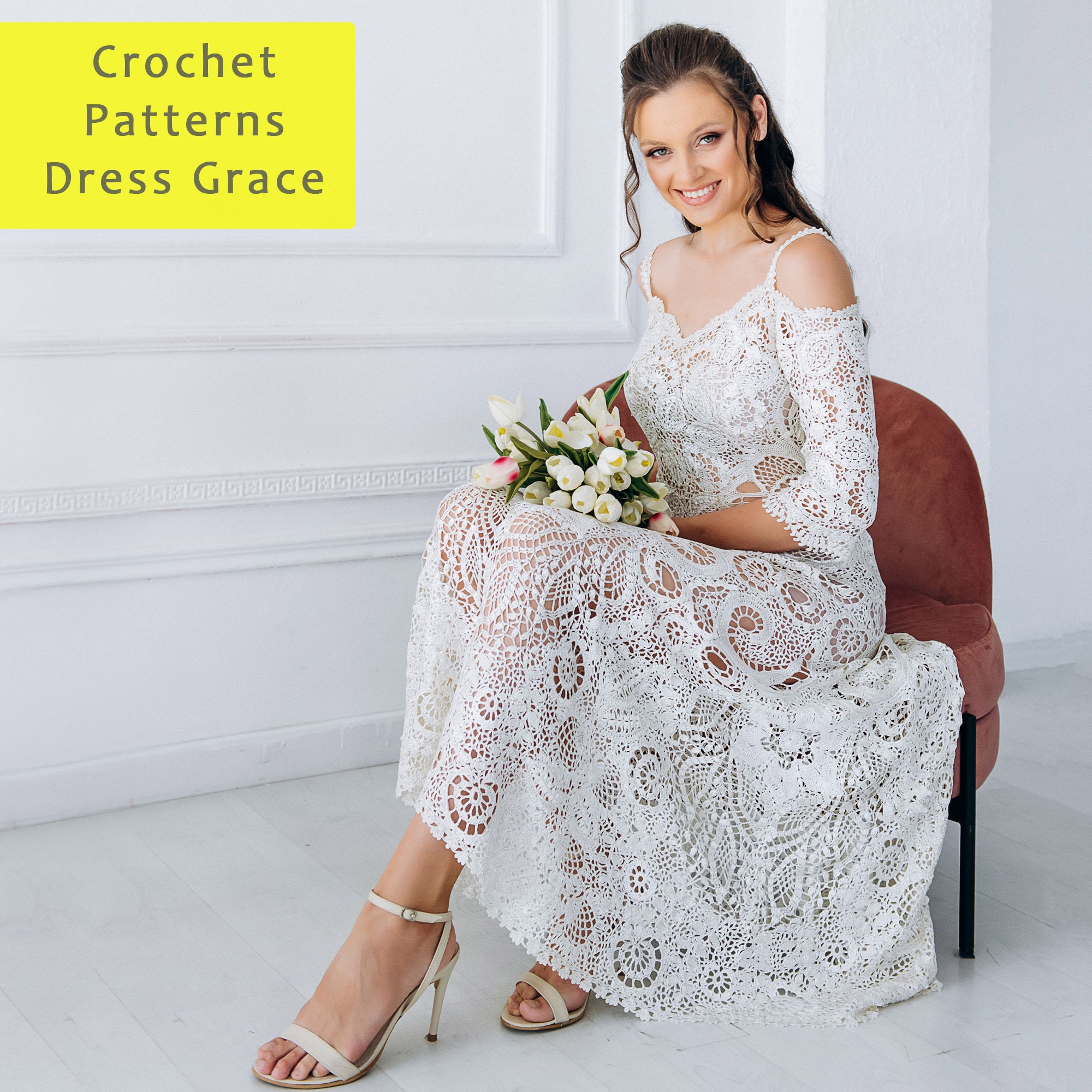 Crochet Wedding Dress Pattern. Crochet Video Tutorials About Dress Crochet Wedding Dress Pattern. Crochet Video Tutorials About Dress