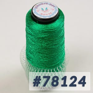 JThouse yarn &quot;Italian Viscose&quot;. Color 78124, Green. Weight of one item - 50 grams