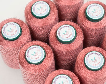 Crochet Yarn, Italian Viscose. 900 grams Kit. Color 621980, Copper. 100 grams cones. Made in Italy, Soft Crochet Thread. 100% Viscose.