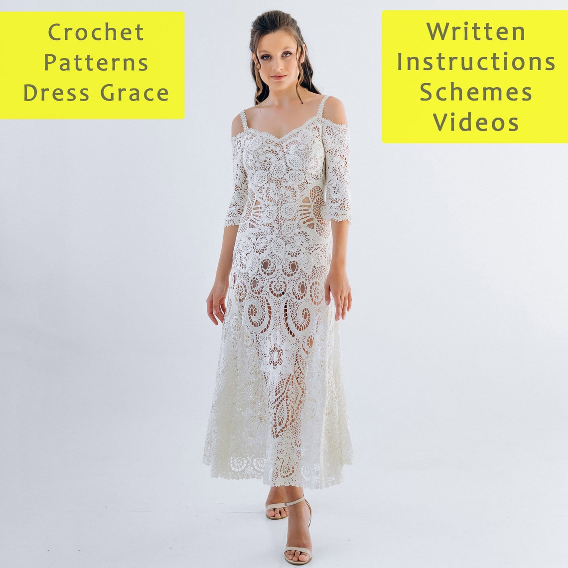 Crochet Wedding Dress Pattern. Crochet Video Tutorials About Dress ...