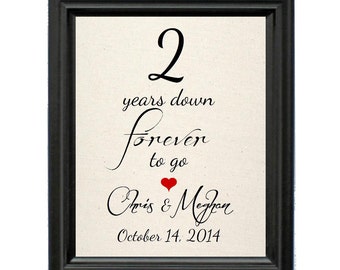 wedding calendar cotton wedding anniversary gift 2 year etsy