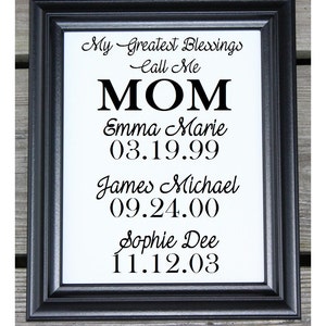Mothers day gift | My greatest Blessings Call Me Mom | Mother's day Gift for Mom | Cotton Canvas | Gift for Mom | gift for Mother
