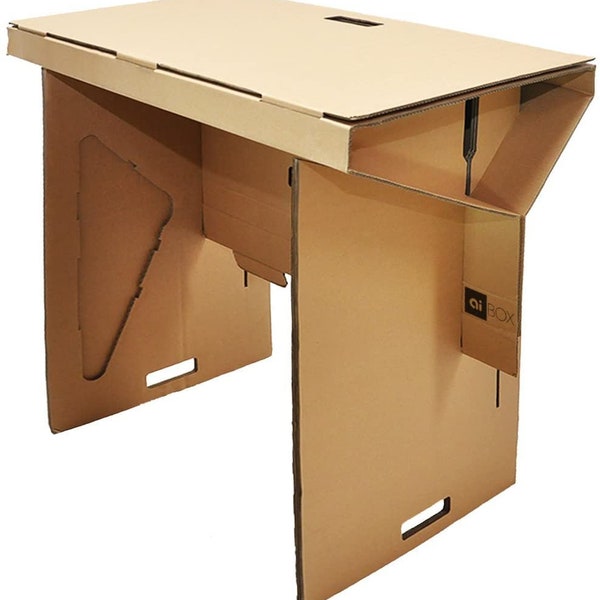 Bureau debout portable - Poste de travail assis-debout en carton pour travailler dans un bureau debout