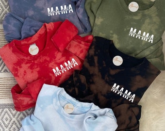 Proud MAMA Sweatshirt, Tie Dye MAMA Crewneck, Proud Mom TShirt, Mama Shirt, MAMA Bleached Sweatshirt, Gift For Mom, Perfect Mothers Day Gift