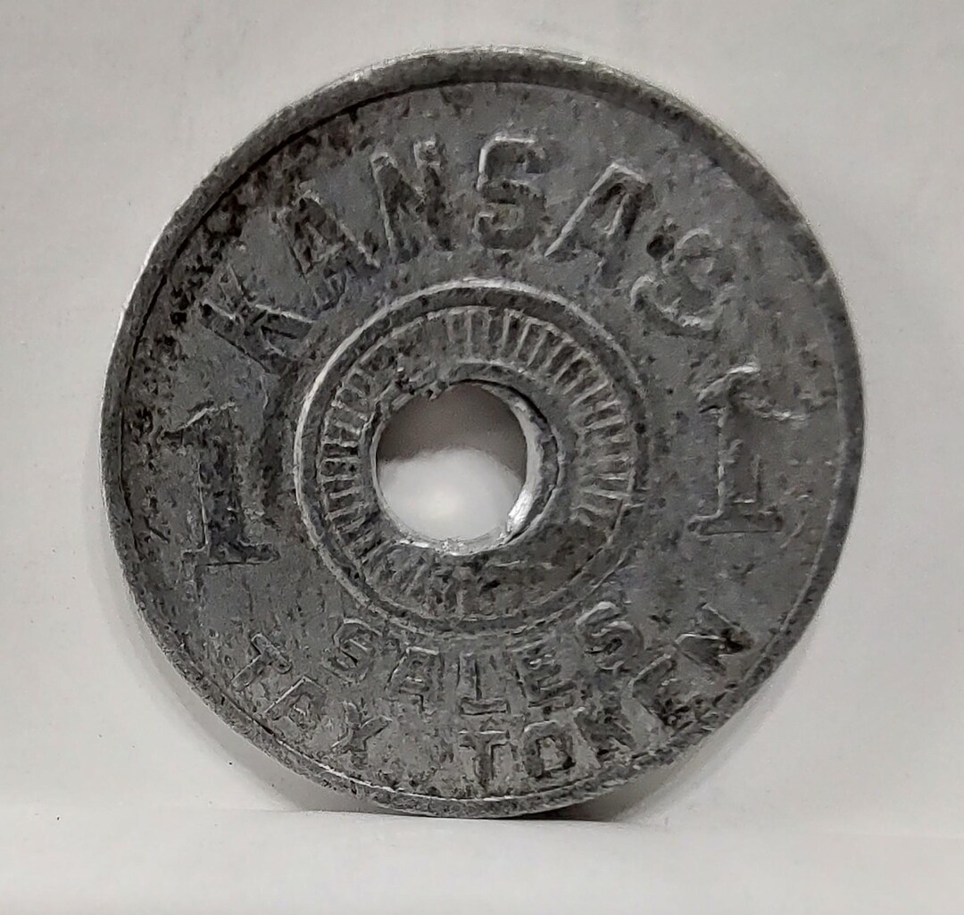 Kansas Sales Tax Token: 1 Mill Aluminum Coin, Depression-era History - Etsy