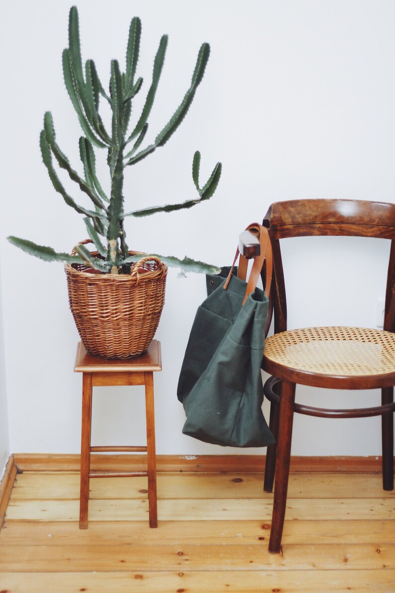 Vintage Straw Basket for Plants Etsy