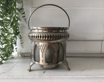 Antieke theepotwarmer, Art Deco theepotwarmer Nederlandse antieke theepotwarmer, spiritusbrander theepotfornuis, rechaud, antiek chroom