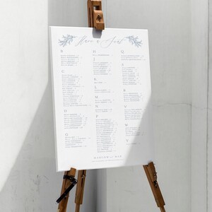 Hochzeit Sitzplan Vorlage, Botanisch, Sitzplan druckbar, elegantes Hochzeitssitzschild, bearbeitbar, Templett SOFORT-Download, MM
