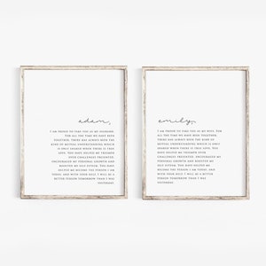 Editable Template, Instant Download Flow Script His and Hers Wedding Vows Keepsake