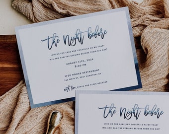 The Night Before Navy Rehearsal Dinner Invitation Template Modern Rehearsal Dinner Template Calligraphy Invitation Rehearsal Template PDF WA