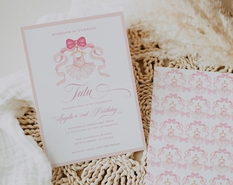 Editable She is Tutu Cute Ballerina Birthday Invitation Template, Ballet Tutu Invite, 2nd Birthday, Instant Download, Digital Invite, BD