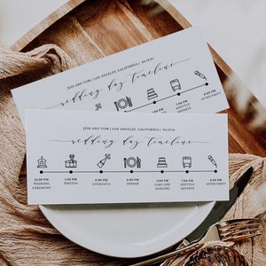 Wedding Timeline Template, Order of events template, Our wedding itinerary,  Schedule of events, Day of events, Wedding weekend, Agenda