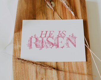 Easter Card, He is Risen Card, Christian Easter, Easter Cards, Religious Card, He is Risen, He has Risen Card, He Has Risen, Easter Greeting