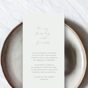 Wedding Thank You Note, Printable Thank You Card Template, Instant Download, Edit with Templett, EL