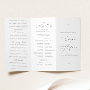 Programma di matrimonio greco-ortodosso a tre ante, programma di matrimonio greco tradizionale, programma di matrimonio ortodosso, modello stampabile