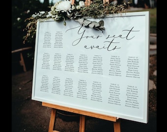 wedding seating chart template etsy