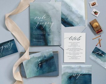 Beach Wedding Invite Etsy