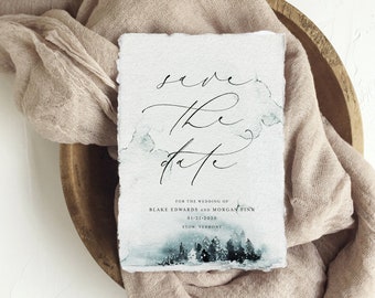 winter save the date etsy