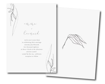 simple invitation etsy