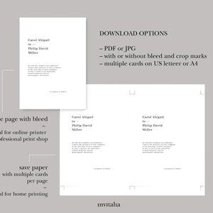 Modern Wedding Invitation Template Printable Wedding Invitation DIY Templett PDF Instant Download Editable Minimal Wedding Invitation image 4