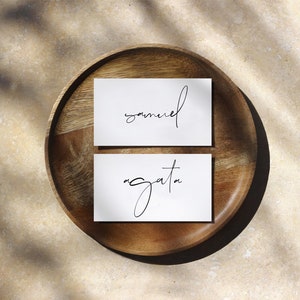 Simple Place Card Template, Wedding Place Name Settings, EM image 2