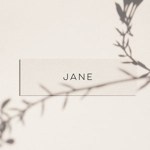 Place card Template Download Minimalist Name Card Tag Escort Cards Modern Wedding Name Seating Card Editable Place Cards Templett image 1