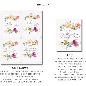 Self-editing Wine Bottle Label Template, Printable Wedding Wine Sticker ...