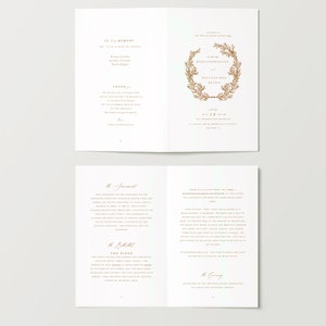 Classic Greek Orthodox Wedding Program Template, Customize, Download and Print, MM image 9